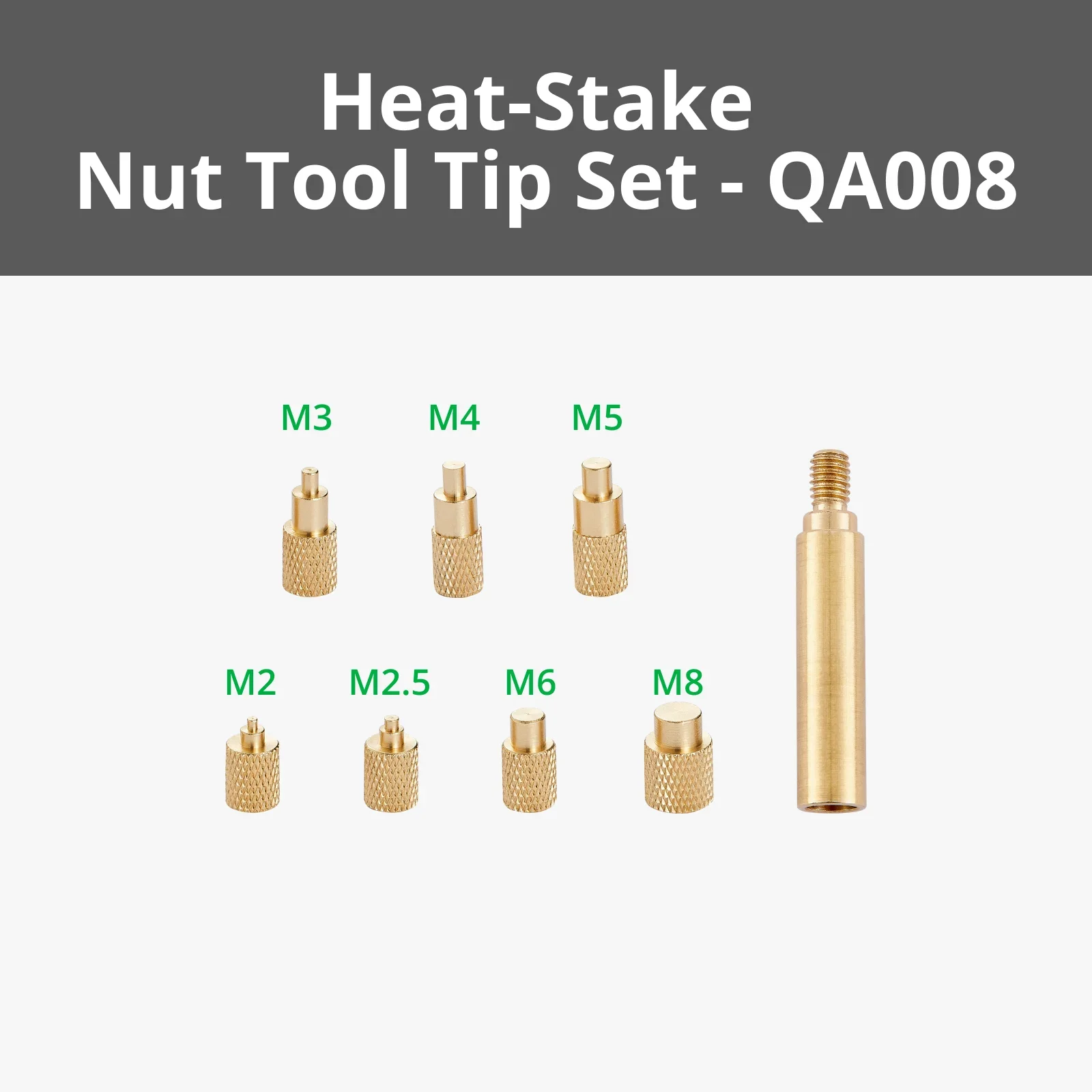 Heat-Stake Nut Tool Tip Set for BambuLab Creator Program