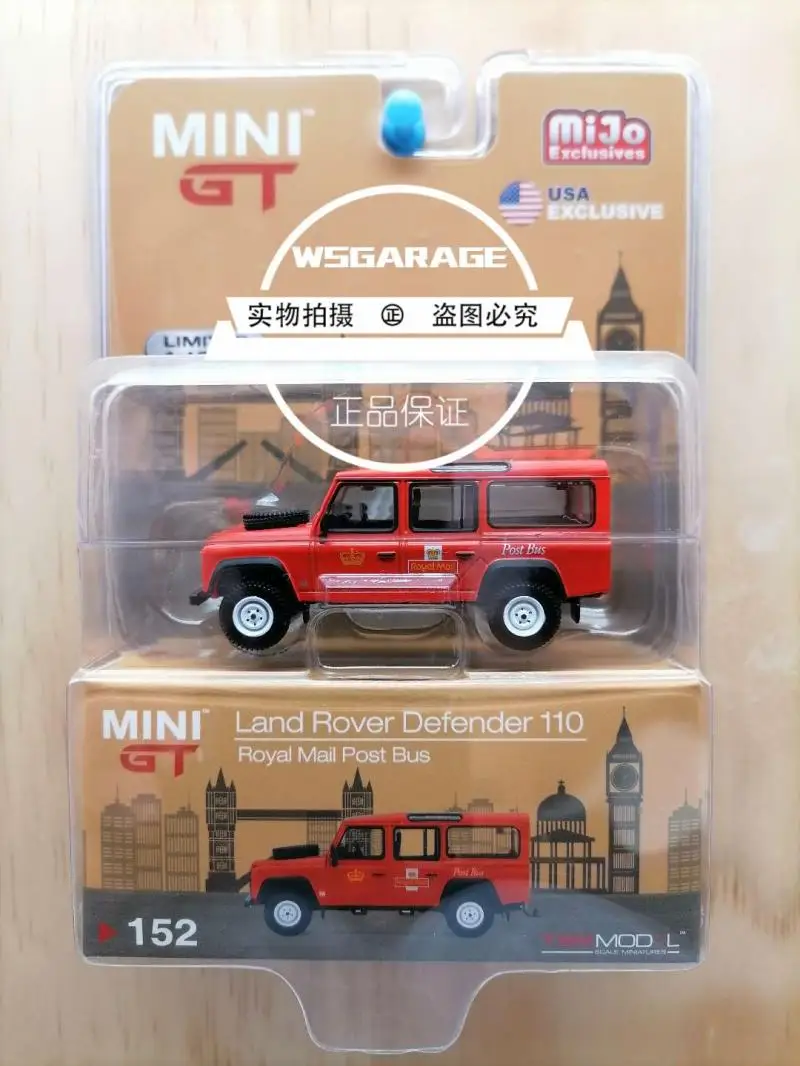 Collection de modèles de voiture en alliage moulé sous pression, Mini ight1: 64, Land Rover Defender 110 Camel Trophy 90 Pickup, Ornements