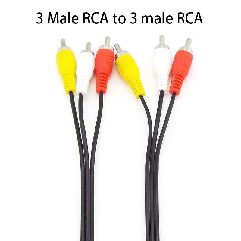 Audio Cables 3 RCA Male to    female connector Composite  Video AV extension Cable Plug  q1 1M/1.5M/Meter