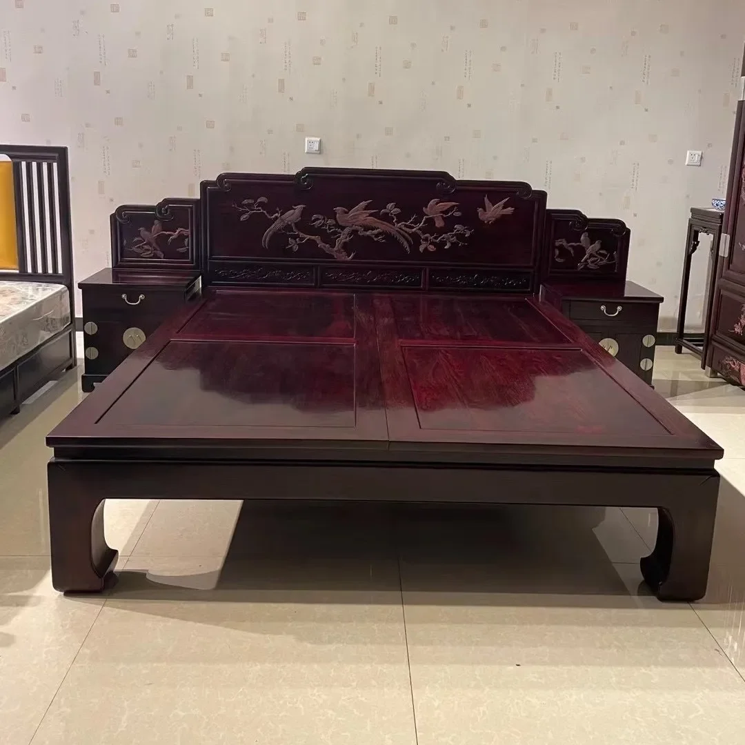 خزانة صينية 4 أبواب ملابس ذات سعة كبيرة أثاث الماهوجني #2