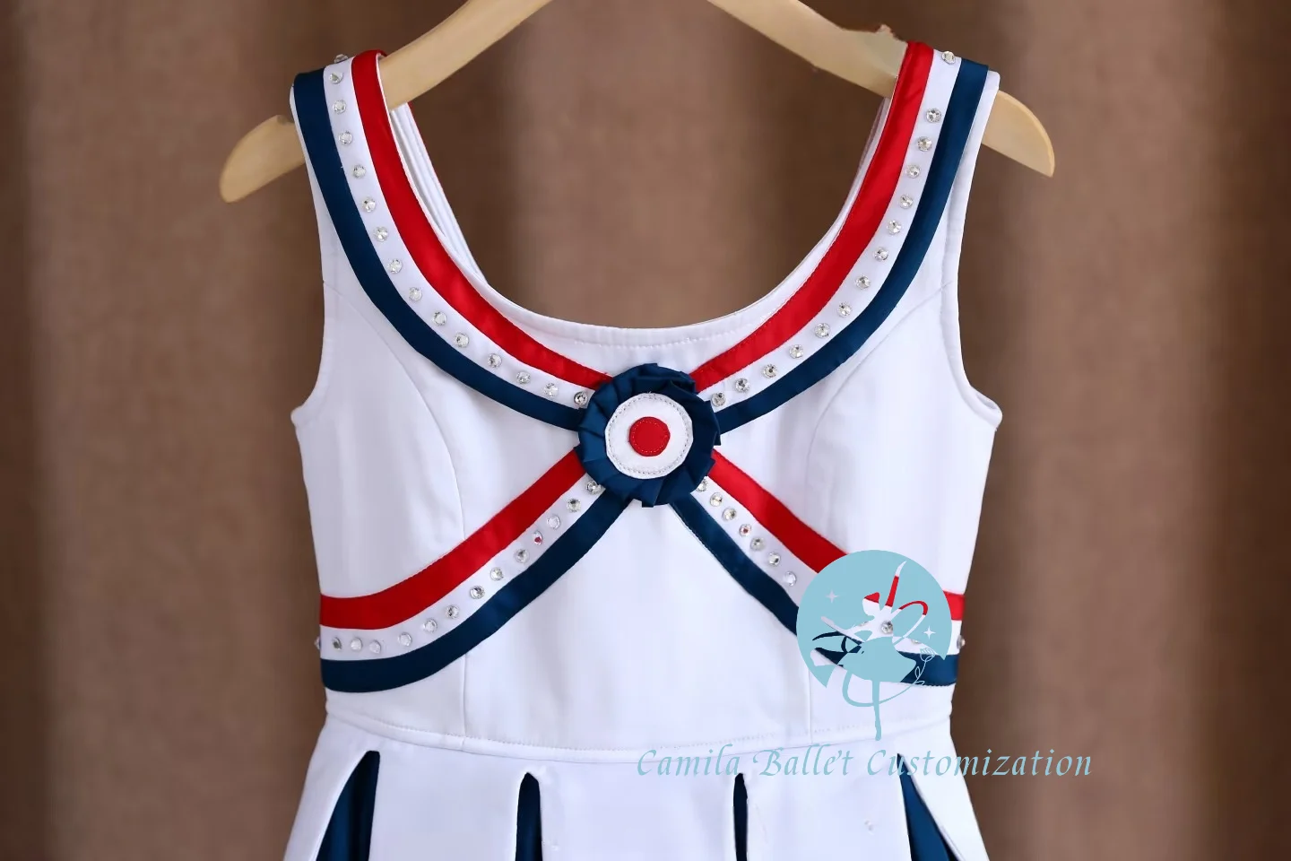 

Private custom Paris Flame Women Variation Ballet Performance Competition Long Tape Skirt Adults and Children