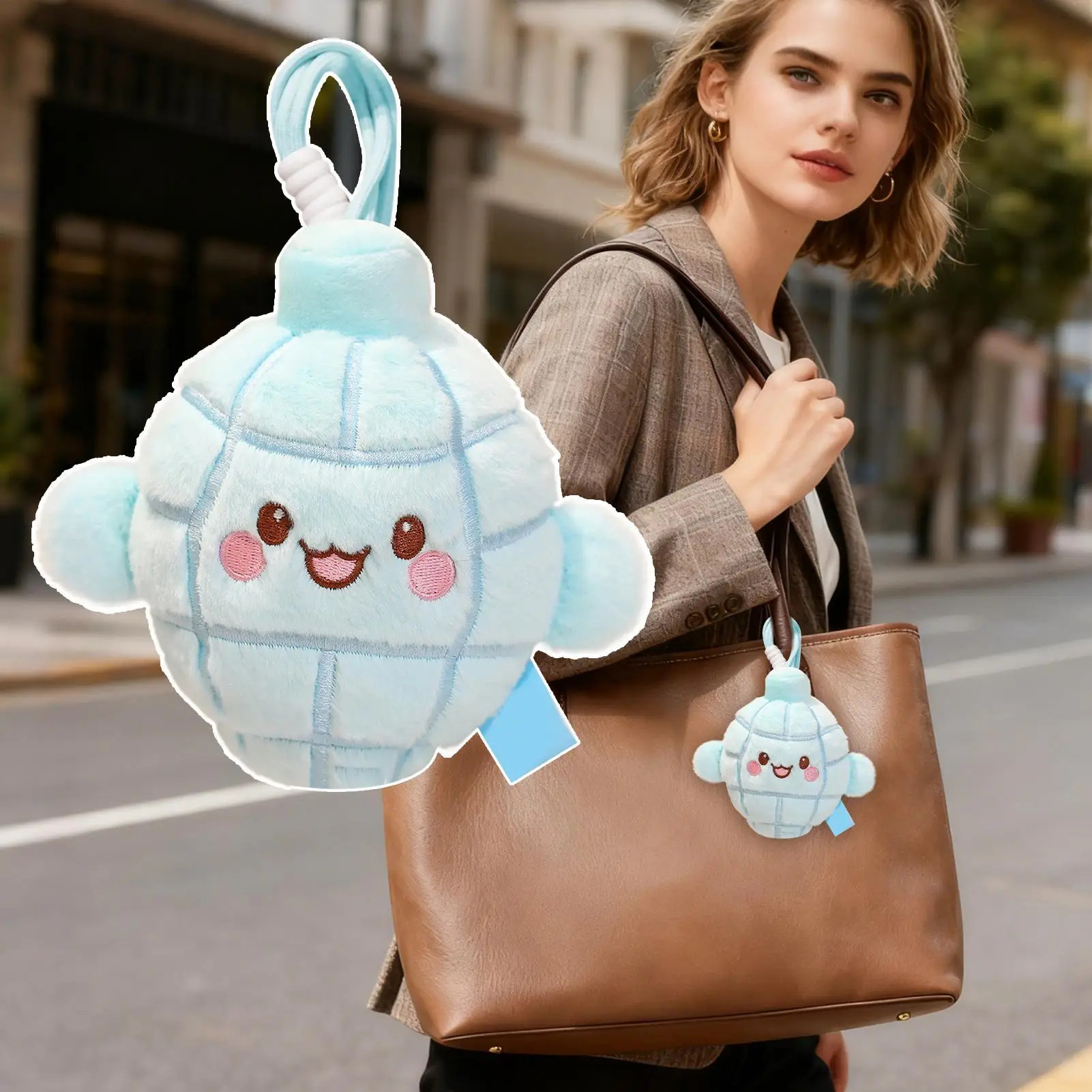 Boneca de pelúcia pingente decorações pingente de pelúcia macio charme para crianças adultos saco mochila viagem deslocamento aniversário