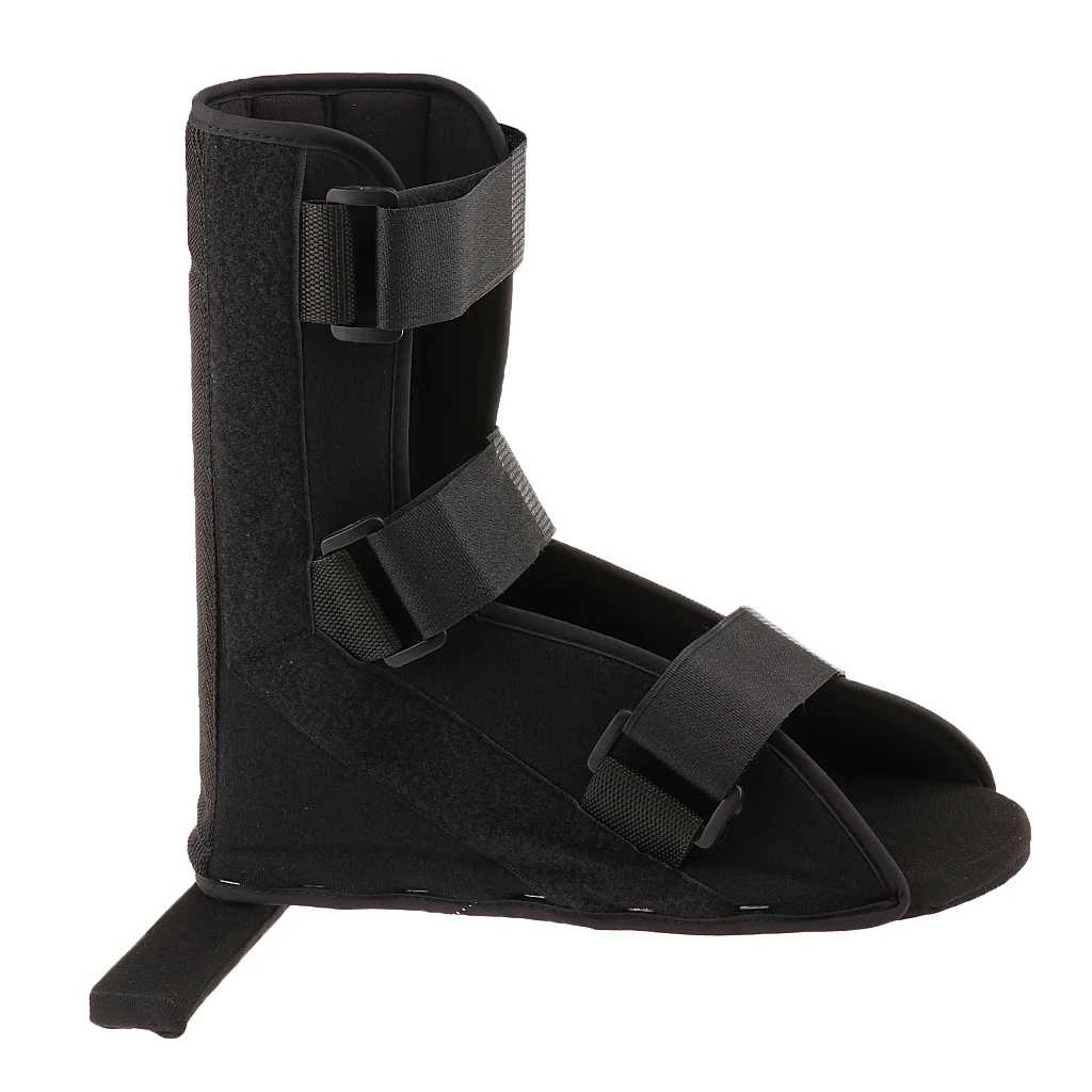 Sport Ankle Sprain Strain Support Walker Boot with Wooden Board for Universal Foot Stabilization