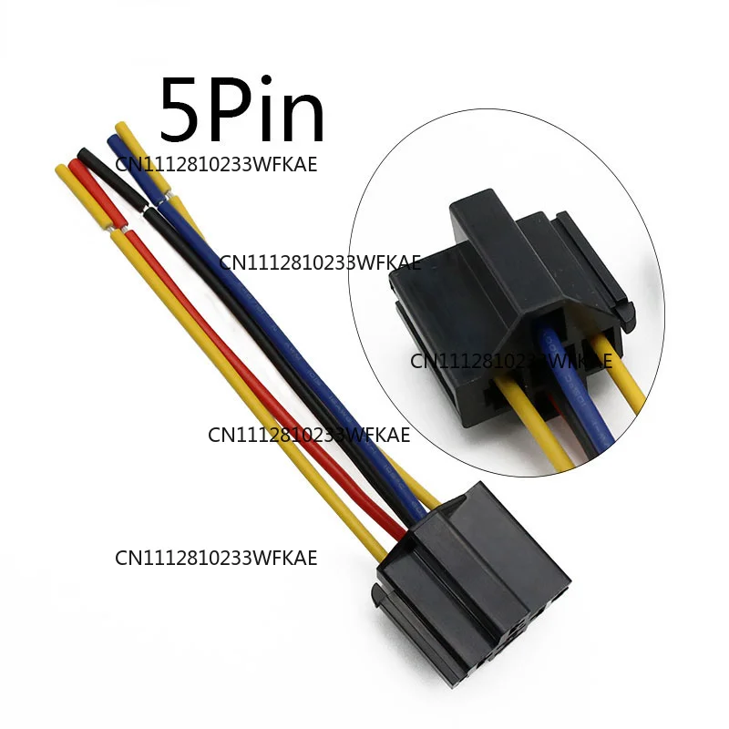 Waterproof Automotive Relay 12V 24V 4pin 5pin 4P 5P 40A Car Relay With Black Red Copper Terminal Auto Relay