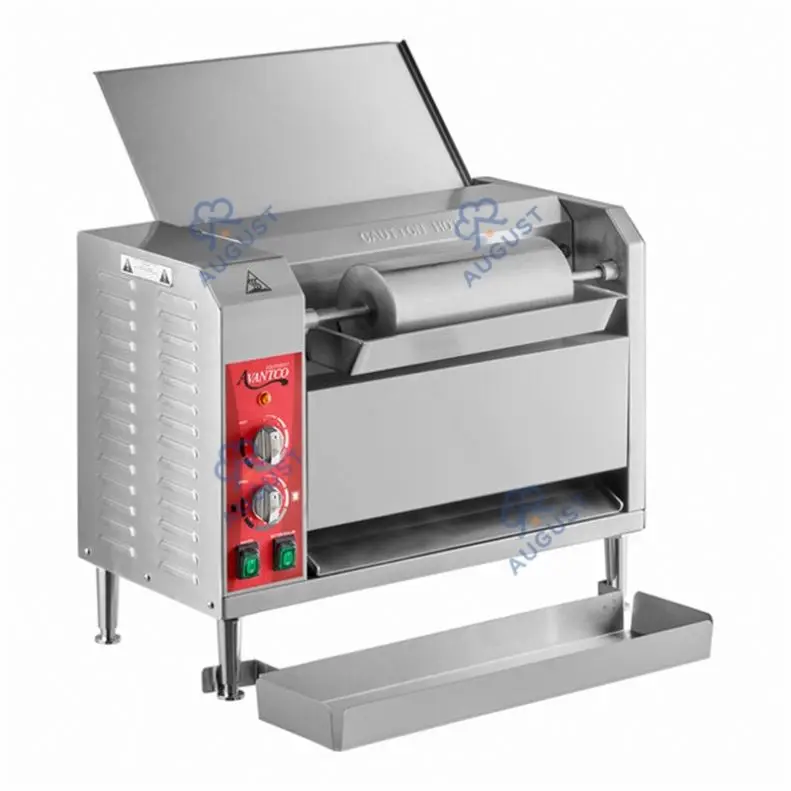 Vertical Contact Conveyor Bun Toaster with Extended Length Feed Tray