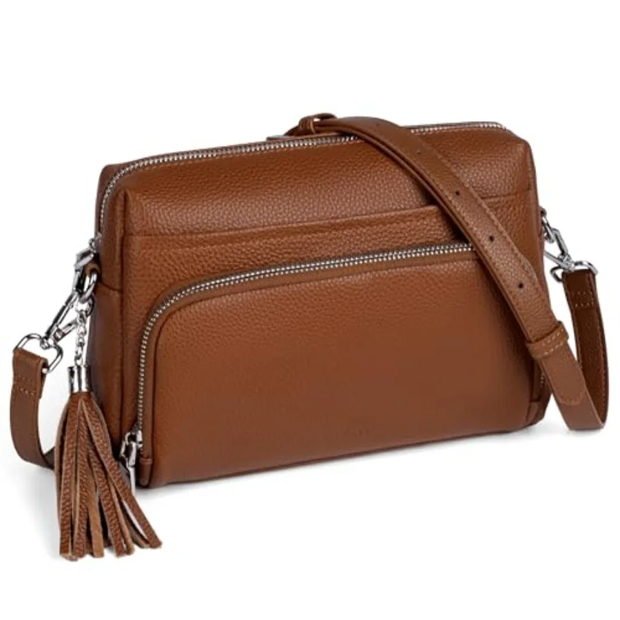

befen Genuine Leather Crossbody Purses for Women Small Crossbody Bags Purse with Built in RFID Blocking Wallet