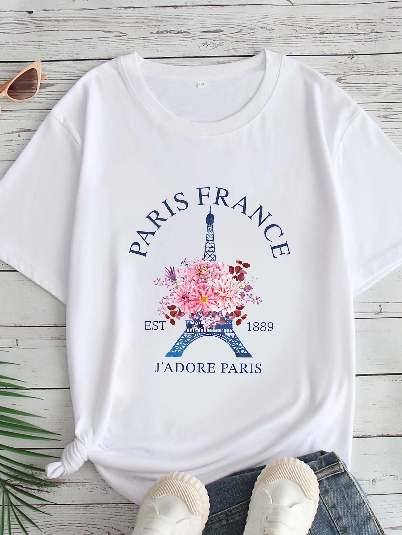 

Женская футболка большого размера с круглым вырезом и короткими рукавами, с принтом, 1-7XL, удобный повседневный топ в европейском стиле