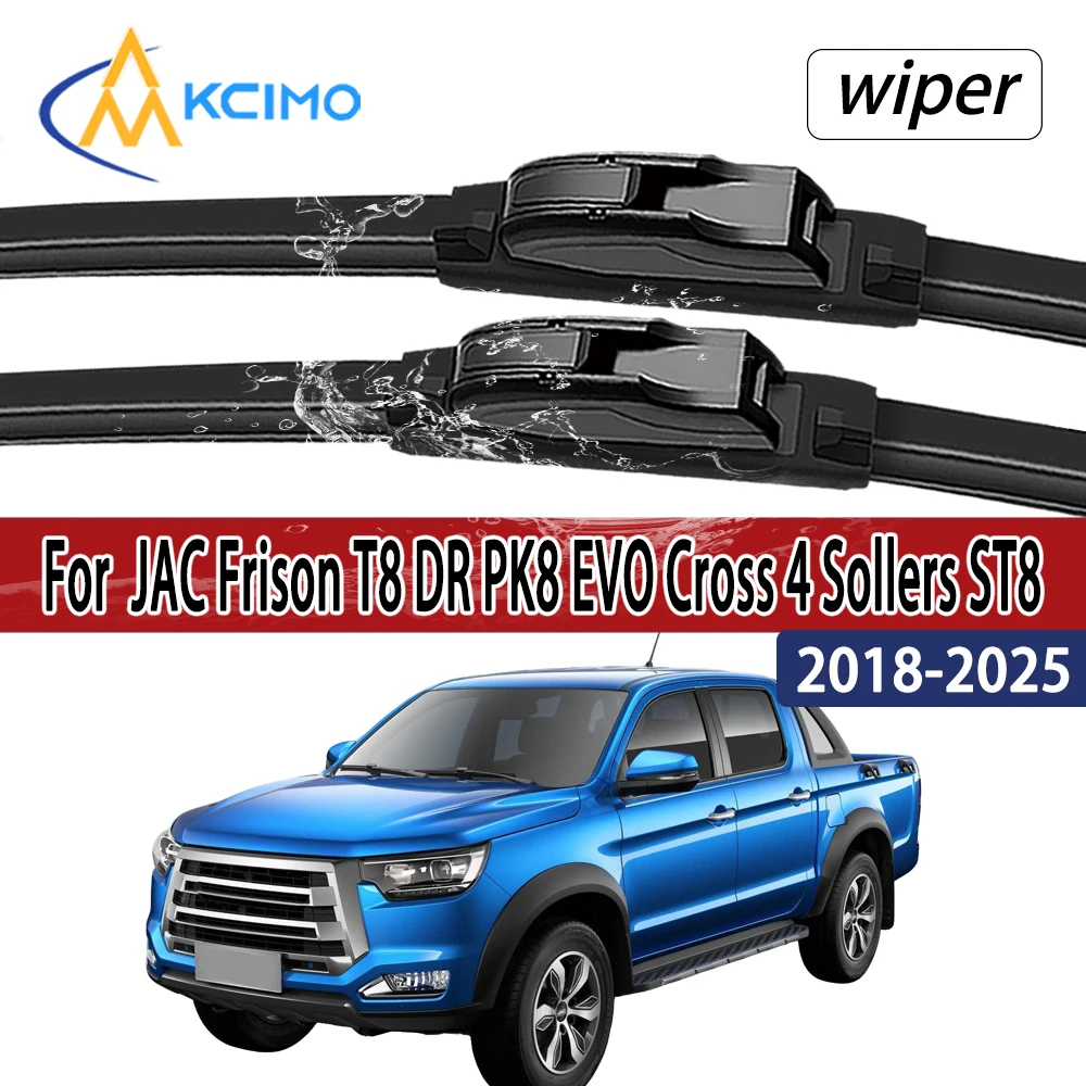 Para JAC Frison T8 2025 - 2018 DR PK8 EVO Cross 4 Sollers ST8 limpiaparabrisas delantero 2 uds accesorios de ventana de parabrisas