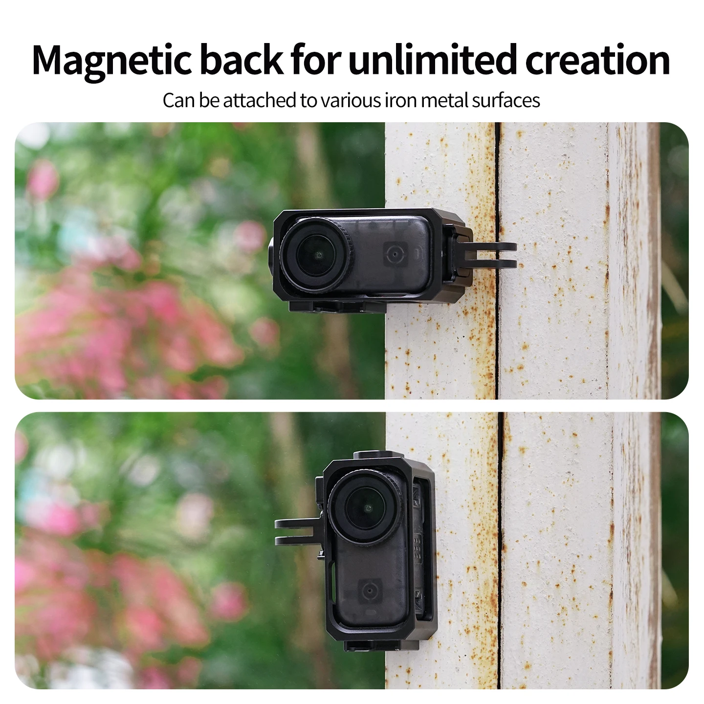 Für DJI Osmo Nano Kamera Cage 2-Pin-Adapter 1/4 Zoll Schraube Cold Shoe Halterung für Stativ Helmhalterung Magnetische Ladestation Option – Detail 11