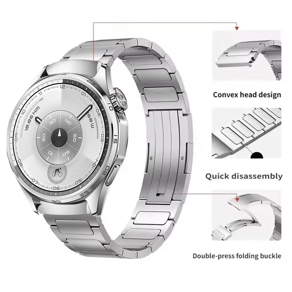 22mm Titanium Watch Strap for Huawei Watch 5 GT6-5 Pro 46mm Business Men's Comfortable Breathable for Redmi Watch 5 Active/Lite