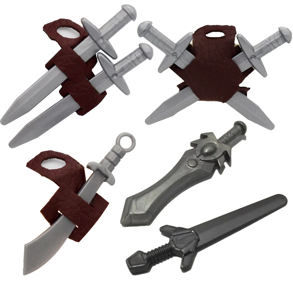 

MOC Sword Strap Building Blocks Medieval Military Warrior Soldiers Accessories Scabbard Belt Bow Arrow Bricks Toys Boys Gift