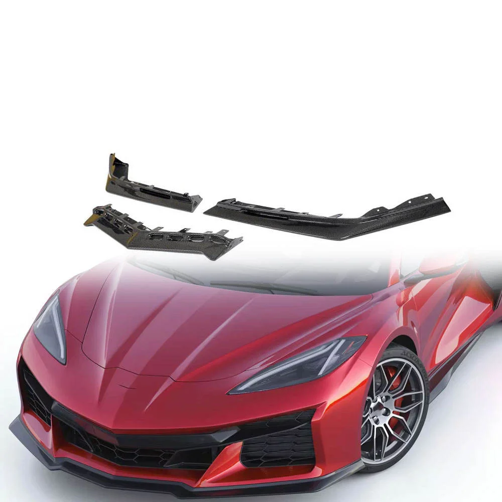 High Quality Fast Delivery Whole Sale Price Carbon Fiber Z06 Front Lip Front Bumper Lip for Chevrolet Corvette C8 2023-2024