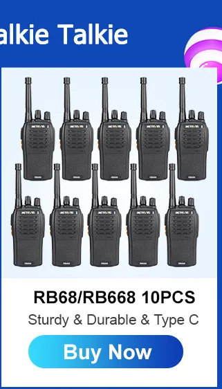 Retevis B63H Walkie-Talkie Mini-Funkgerät mit verstecktem Display, tragbares PMR446 VOX Profi-Funkgerät für Restaurant und Hotel – Detail 3