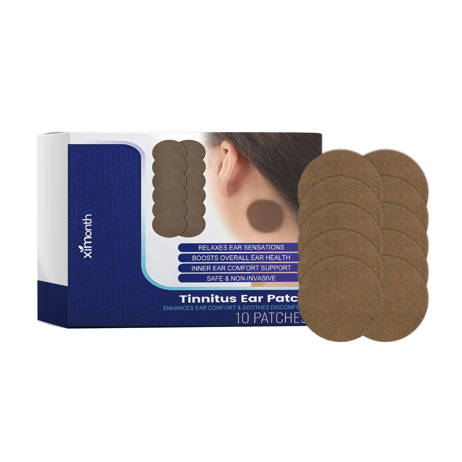 Tinnitus Treatment Patch Protect Hearing Loss Relief Ear Pain Herbal Patches For Tinnitus Hearing Loss And Headache Relief 10pcs