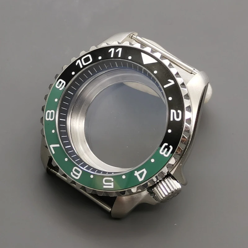 42mm Silver SKX007 Watch Case Dome Sapphire Glass Fit for NH35 NH36 4R 6R 7S Movement Transparent Back Cover Watch Case Parts