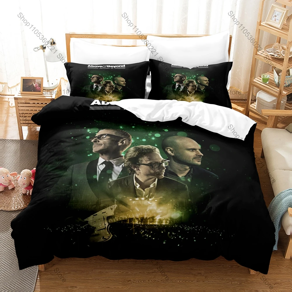 Soft Pale Violet Abstract Night Sky Electronic Line Art 3Pcs Bedding Set Duvet Cover & Pillowcases Minimal Dream Home Textile