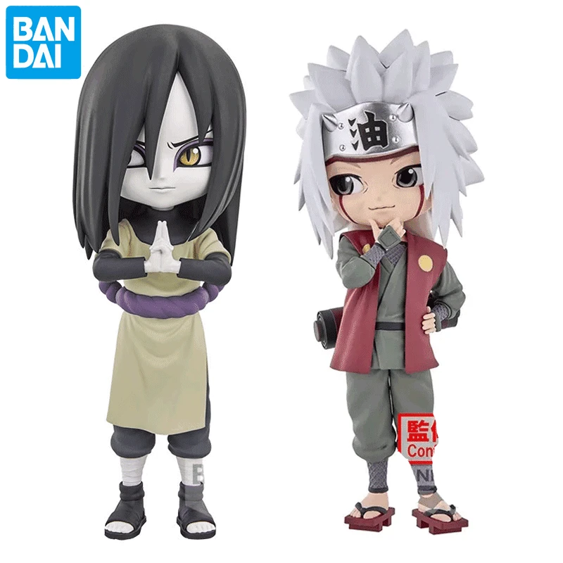 

In Stock BANDAI NARUTO Orochimaru Jiraiya Qposket Genuine Action Figures Toy Doll Model Collection for Kid Gift 15cm