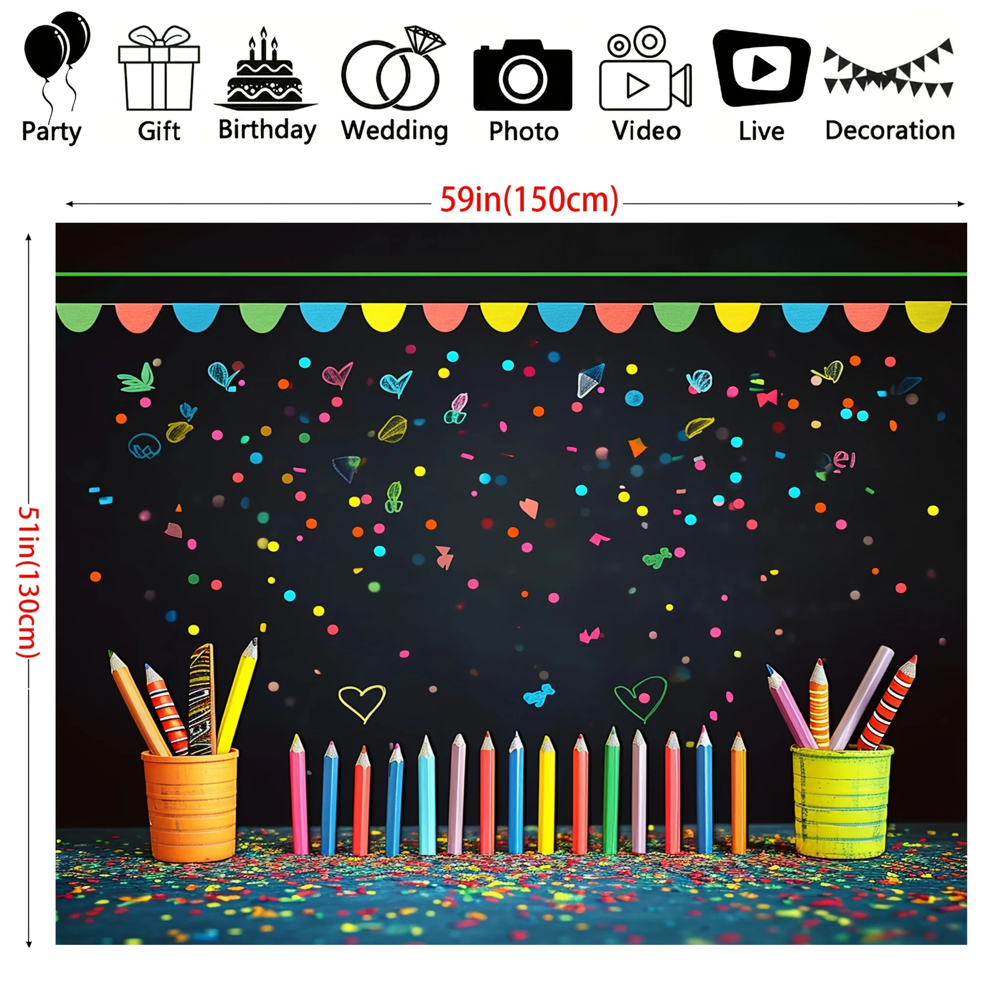 Photography Background Classroom Party Decoration First Day of School Preschool Banner Photo Booth Studio Props