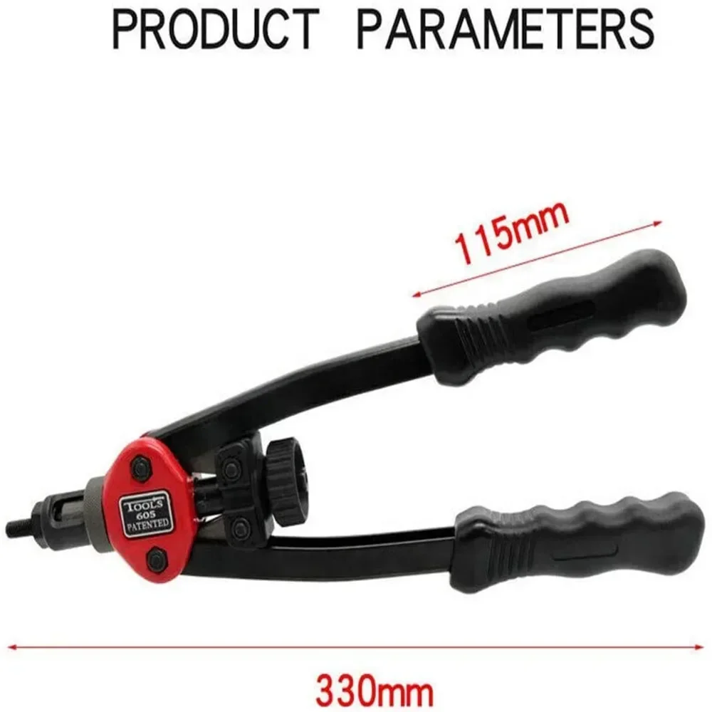 BT-605 pistola remachadora y accesorios de herramientas herramienta de tuerca de remache de inserción Manual mandril Manual M3 M4 M5 M6 M8 M10 M12