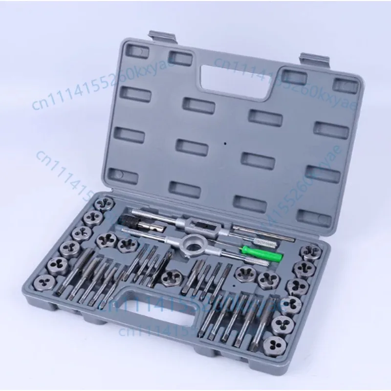 Metric 40-piece set of taps and dies suit round die wrench 40pc complete set of hand taps and dies repair handy gadget accessori