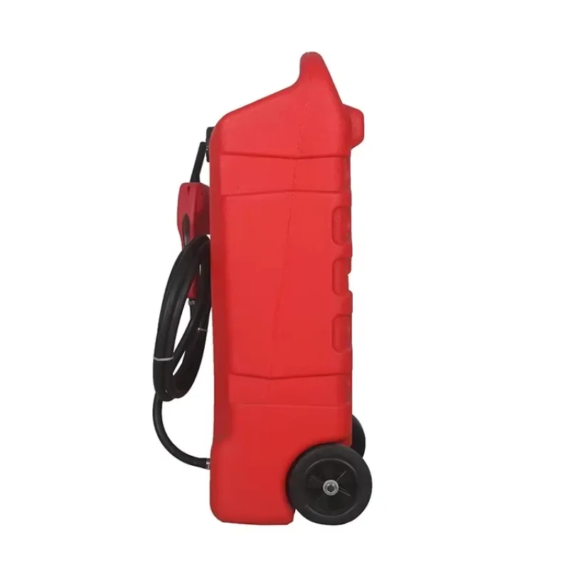 14 Gallon Plastic Portable Diesel Petrol Fuel  Caddy Tank on Wheels With Pump for Boats