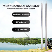 1PC 5.6m Radio Shortwave Antenna Stainless Steel 5.6m Tie Rod Antenna M10 Connector DIY Shortwave Tie Rod For Yagi Antenna