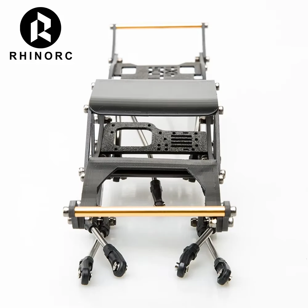 RhinoRC YUE LCG V2 Kit de chasis de centro de gravedad bajo, juego completo de orugas a escala 1/10 con ejes Capra y marco de aleación de aluminio