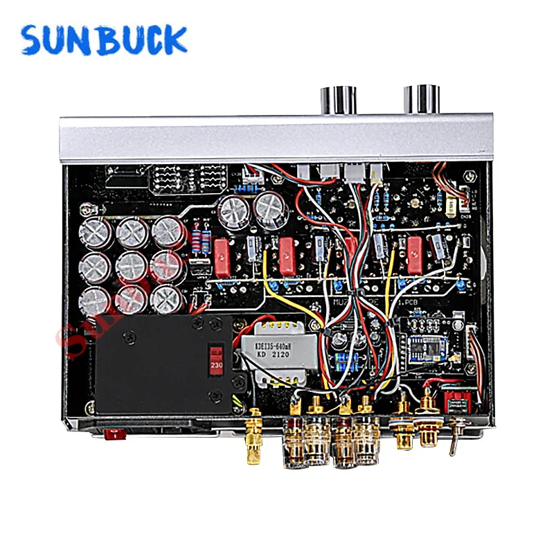 Sunbuck versterker Bluetooth Klasse A 2.0 12W single-ended gebalanceerde Vacuümbuis Eindversterker 6H2N 6P1 Vacuümbuis Eindversterker