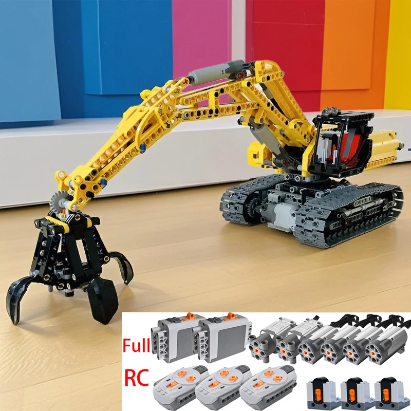 신제품 테크니컬 42006 굴착기 파워 펑션 세트 블록 DIY MOC 굴착기 풀 RC 버전 조립 블록 장난감 어린이 선물