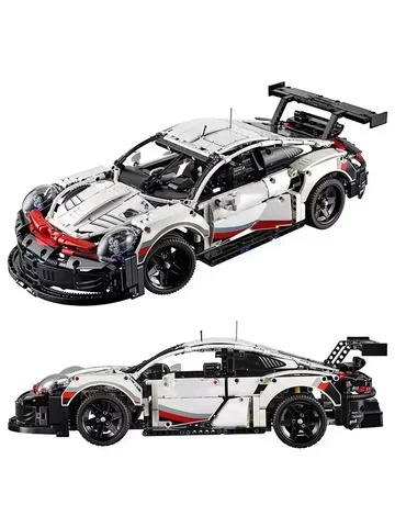 911Rsr 1580Pcs Technical Racing Building Blocks Electric Remote Control LED Lights Model Car MOC Bricks Birthday Adult Gift Toys