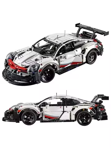 911Rsr 1580Pcs Technical Racing Building Blocks Electric Remote Control LED Lights Model Car MOC Bricks Birthday Adult Gift Toys