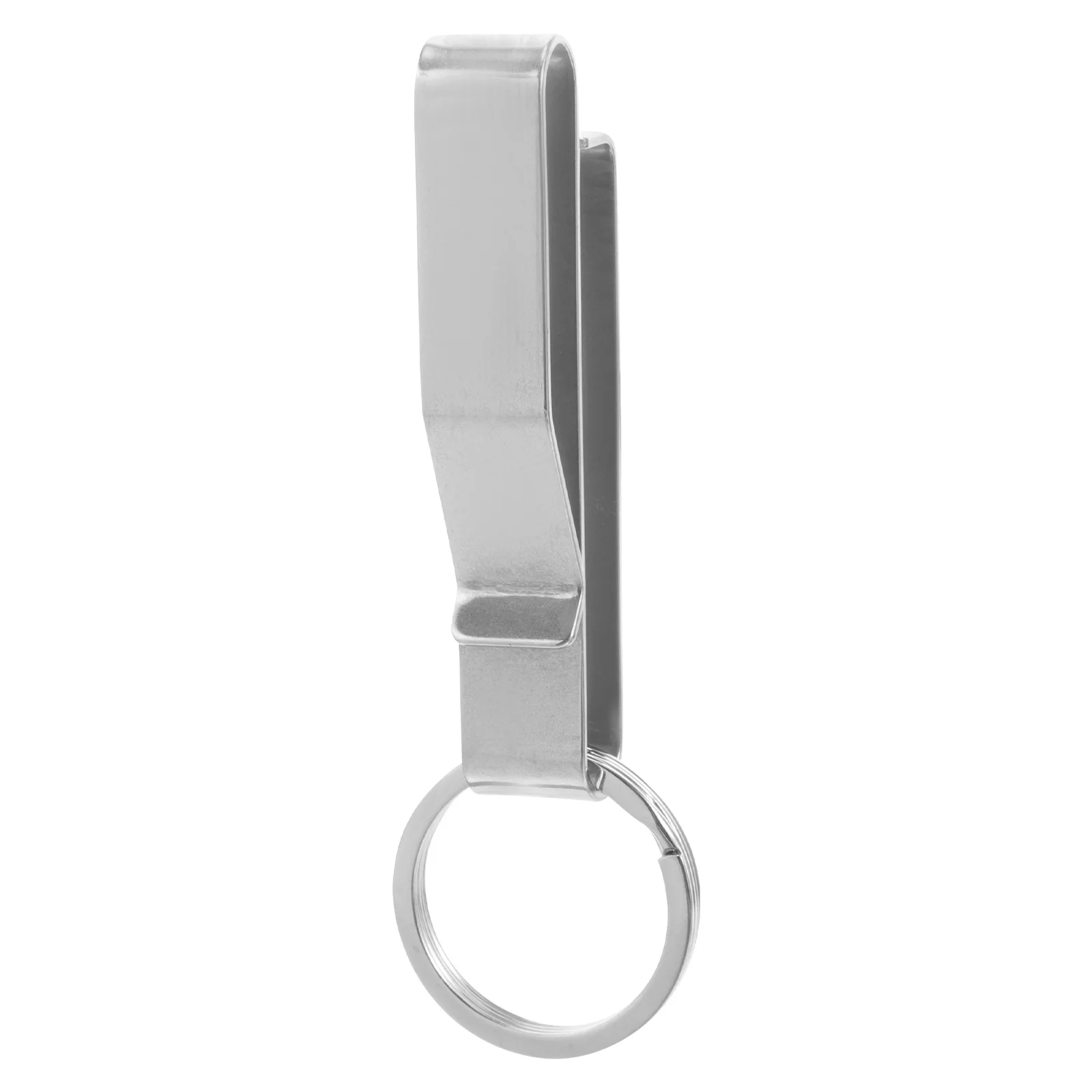 سلسلة مفاتيح من الفولاذ المقاوم للصدأ للرجال، مشبك حزام، حامل مفاتيح معدني قوي مع لمسة نهائية ناعمة للاستخدام اليومي والهدايا