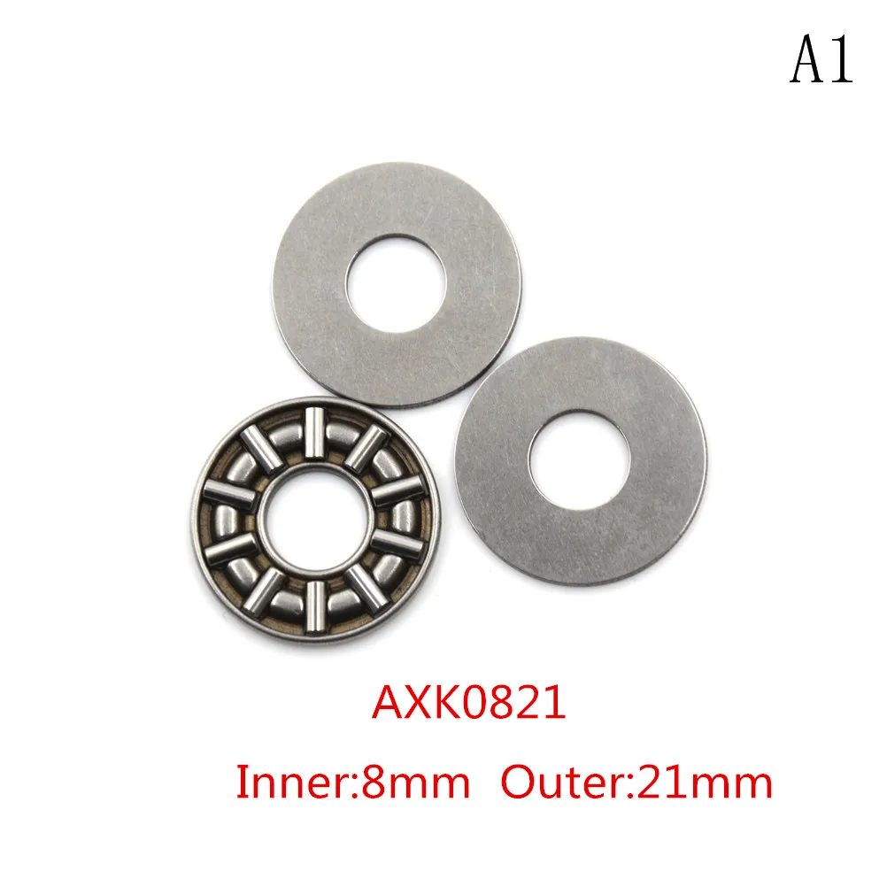 1PC Plane Thrust Needle Roller Bearings With Two Washers AXK0821 AXK1024 AXK1226 AXK1528 AXK1730 AXK2035 AXK2542