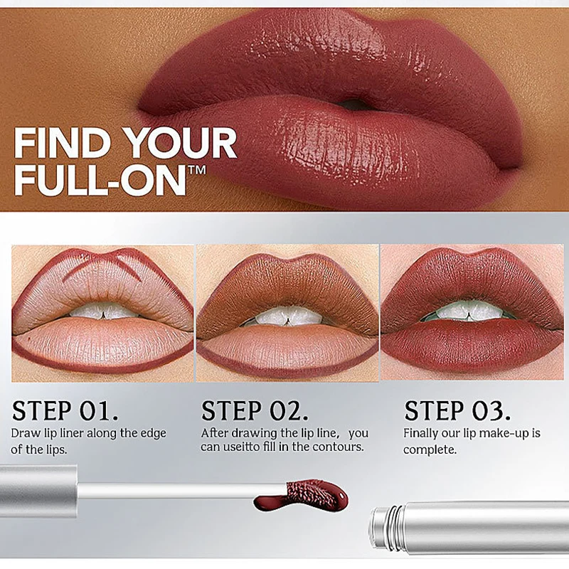 Matita labbra idratante Colorazione Velluto opaco Lucidalabbra Liquif impermeabile Smalto labbra Naturale a lunga durata Alta tinta Rosso