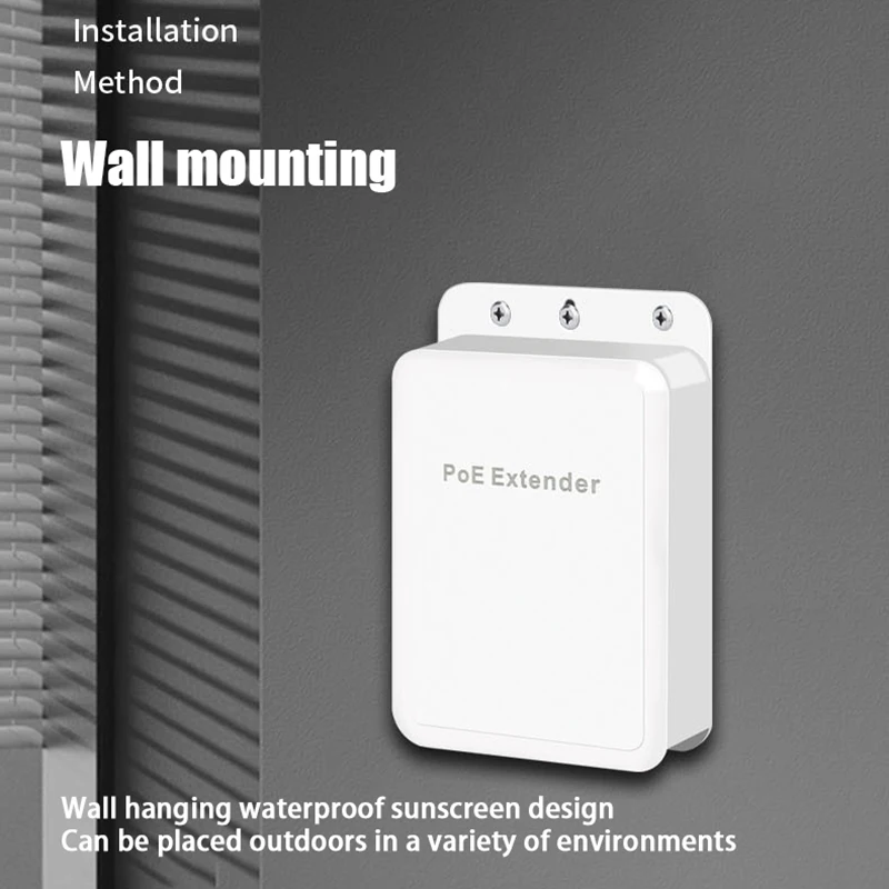 4-портовый водонепроницаемый удлинитель POE, повторитель POE, передача 1000 Мбит/с, наружная сеть IP55 VLAN 44-57 В для камеры POE, безмерная точка доступа