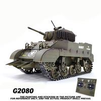 1/16 RC Tank M5A1 Light Tank Model 2.4G Military Vehicle Remote Control Crawler Car Battle Tanks Model Hobby Toys Boys