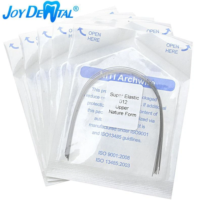 10pcs/Pack Dental Arch Wires Niti Natural Form Round Super Elastic Orthodontic Archwires Dentistry Accessories for Ortho Bracket