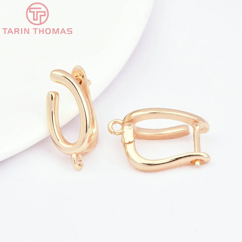 

(4505) 4PCS 9x19.5MM 24K Gold Color Brass Irregular Earring Clasp High Quality Jewelry Making Findings Accessories Wholesales