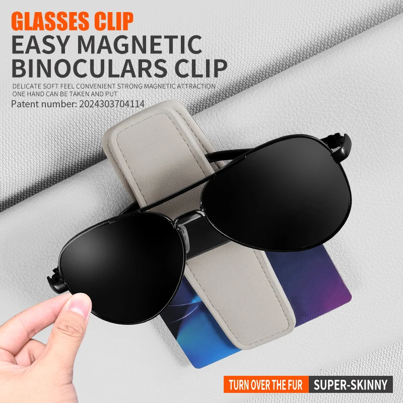 

Car glasses clip Microfiber double use car glasses clip visor sunglasses double clip card ticket clip storage car accessories