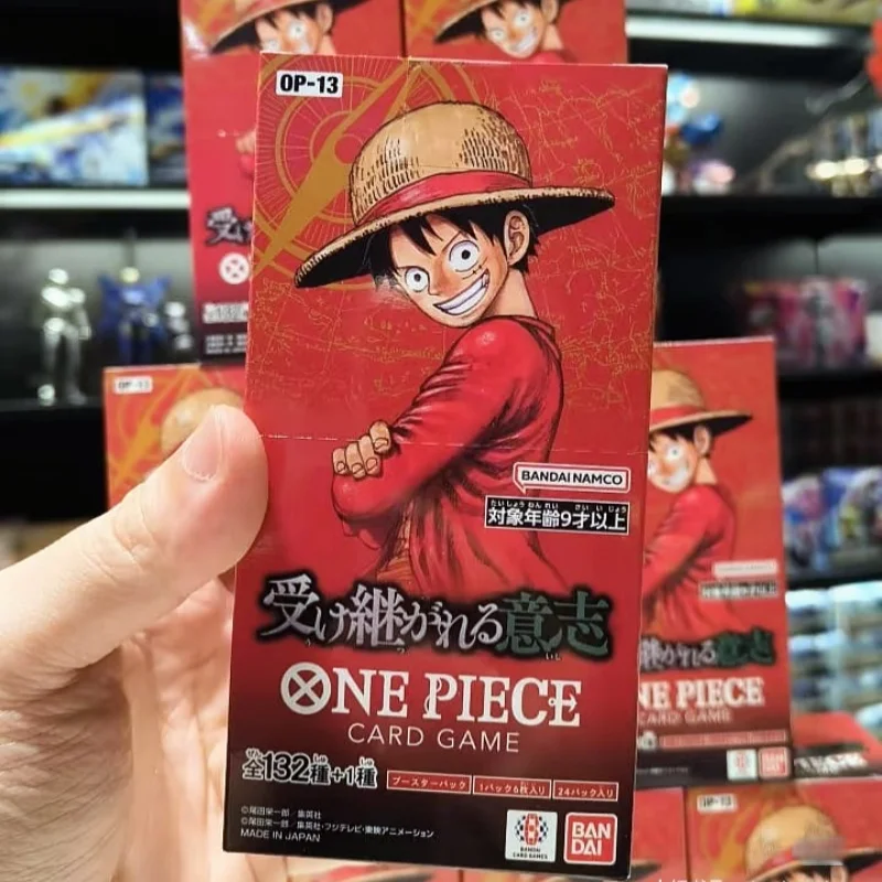 Hot Sale Original Bandai Japanese One Piece Op13 Special Bonus Card Booster Box Carrying On His Will Tcg Game Collection Card