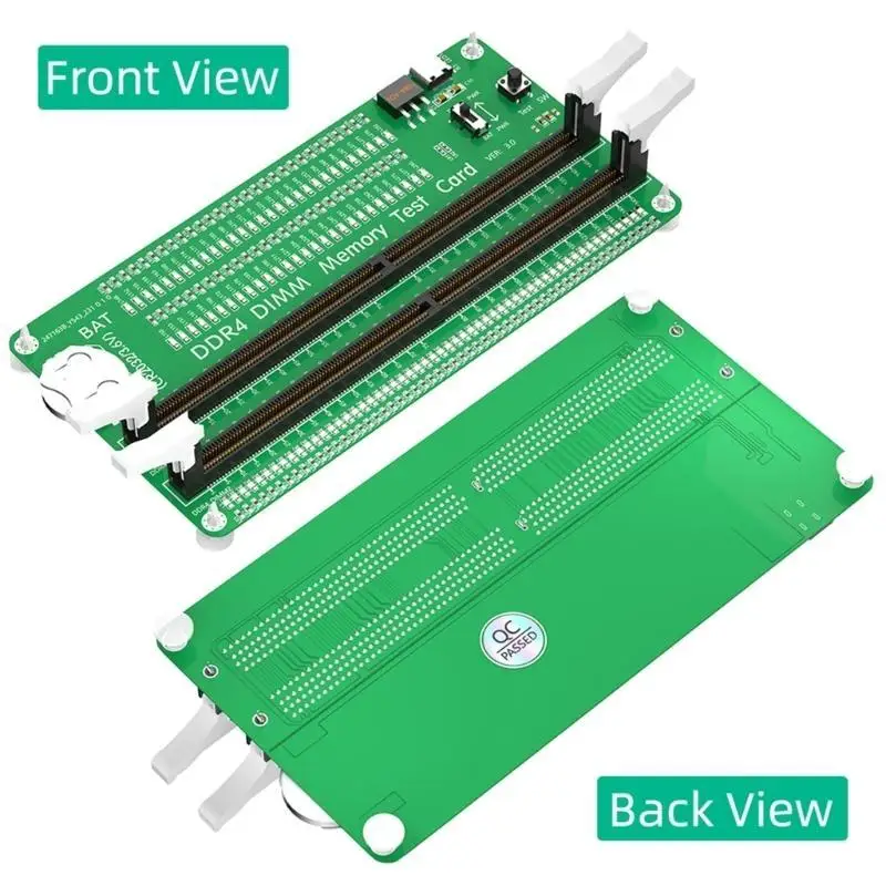R53C Desktop Computer Motherboard Memory Slot DDR4 DIMM Memory Test Diagnosis Adapter With LED Indicators Long Latches Test