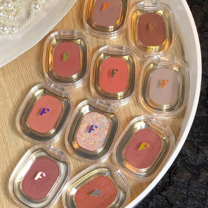 Faiccia monocromatico ombretto piatto opaco donne occhi lucidi strumenti cosmetici cosmetici duraturi trucco nudo Fine Flash