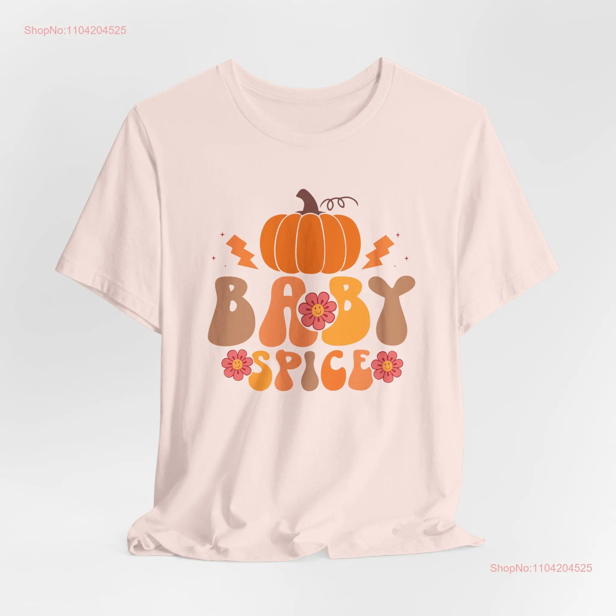 Camiseta Baby Spice para mujer, otoño, temporada de calabaza, HarvesT, maternidad, cumpleaños, nueva mamá, manga larga o corta