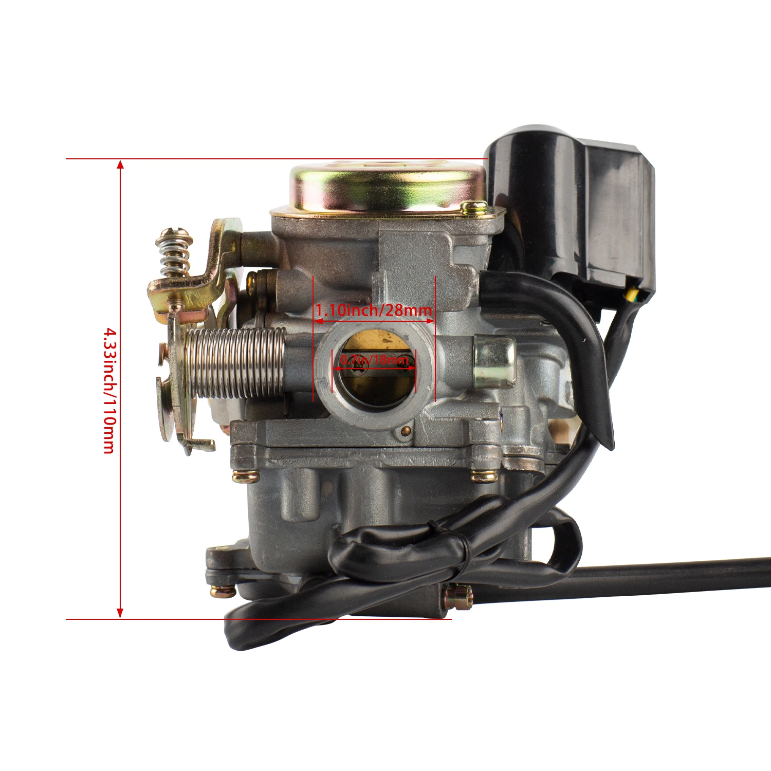 PD18J 18mm Motorcycle Carb Big Bore Carburetor CVK For Chinese GY6 50cc 60cc 80cc 100cc 139QMB 139QMA Scooter Moped ATV Go-Kart