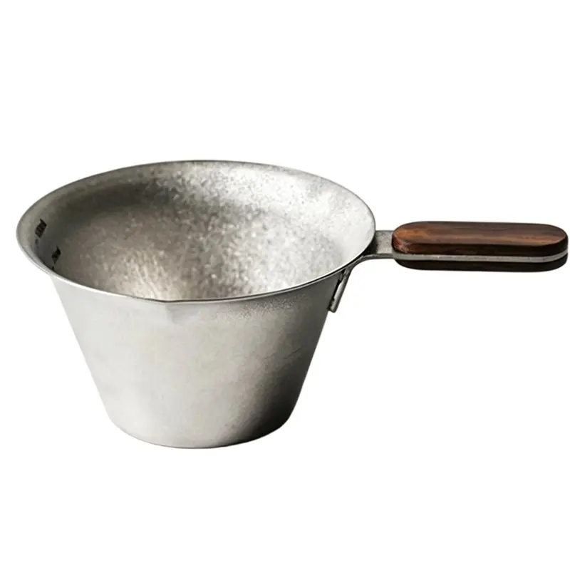 ABLK For Perfect Brewing Hand Brewed Coffee Filter With Handle And Graduation Markings Pure Titanium Espresso Measuring Cup