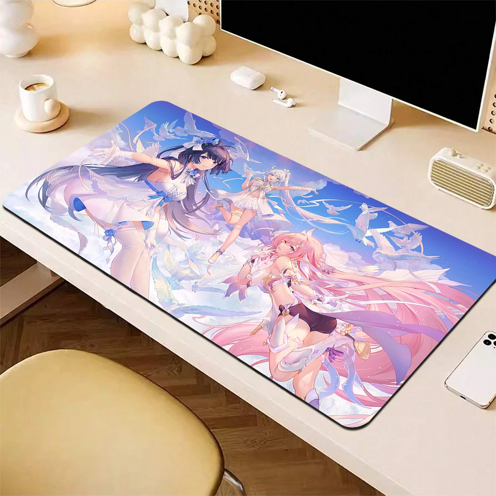 

Pink Kawaii Anime Girl Mouse Pad Large Gaming Mousepad HD Print Cute Mouse Mat Gamer XXL 90x40cm Desk Mat Computer Keyboard Pad