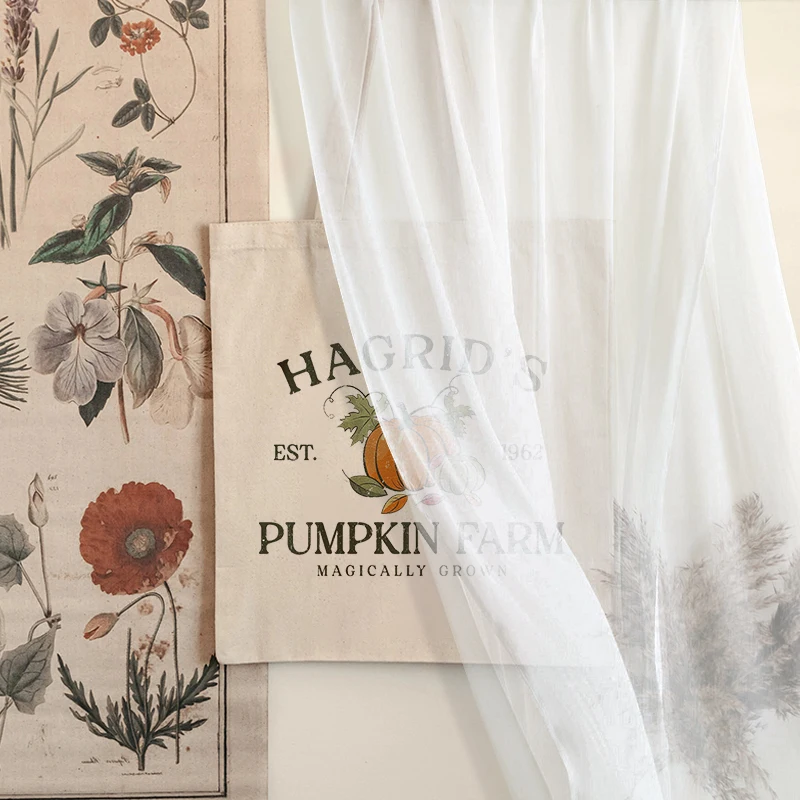 Pumpkin Farm Printed Tote Bag Eco Friendly Reusable Shopping Bag Organizer Aesthetic Cute Shoulder Bags Fun Halloween Party Gift