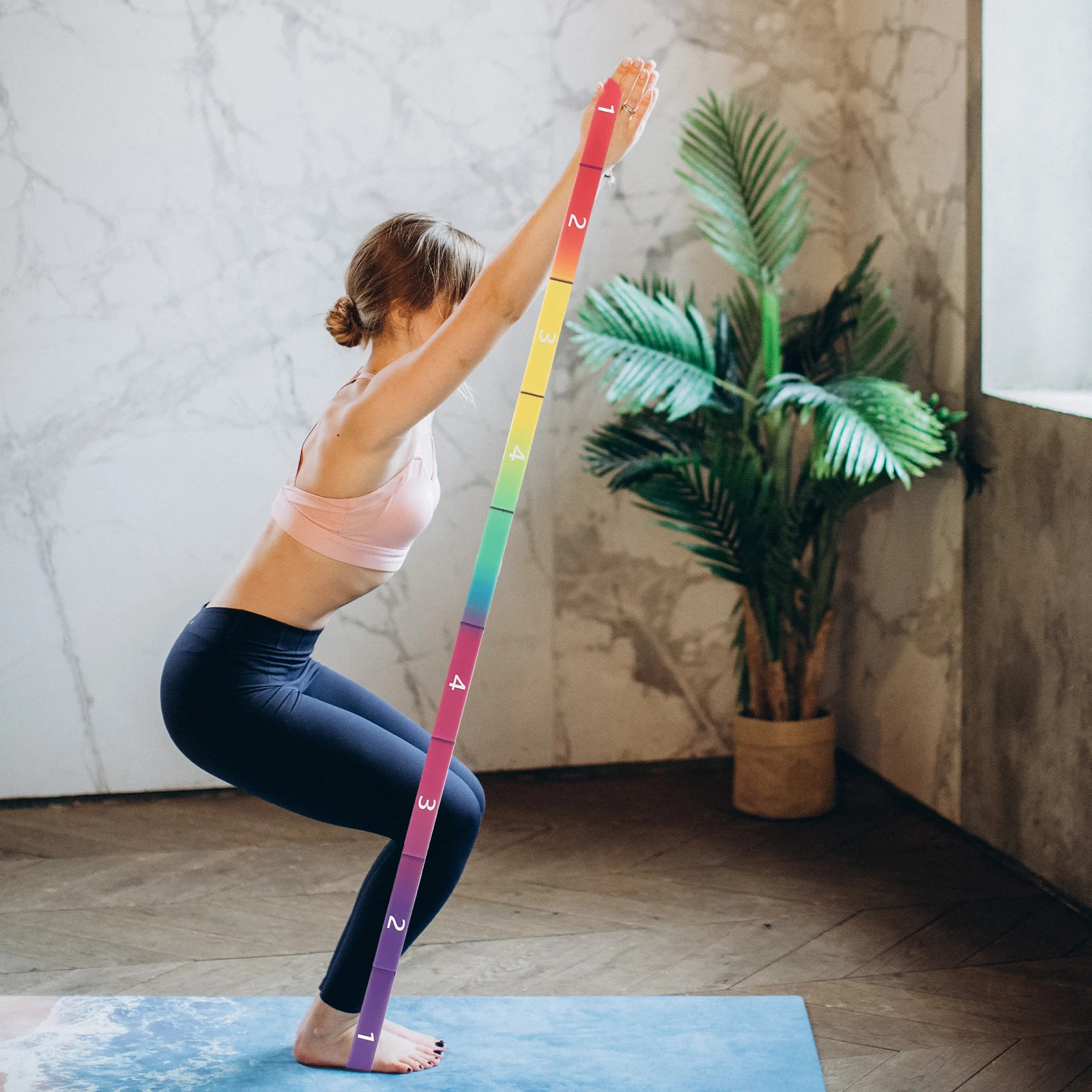 

Yoga Stretch Belt Resistance B Elastic Tensile Polyester Cotton Professional Exercise Portable Muscle Activator Hip Back Leg