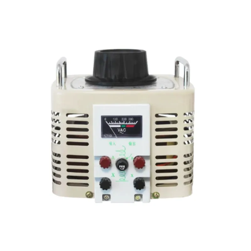 TDGC2 Single Phase Variable Autotransformer, 500W Input 220V Output 0-300V AC Voltage Regulator Adjuster for Household Use