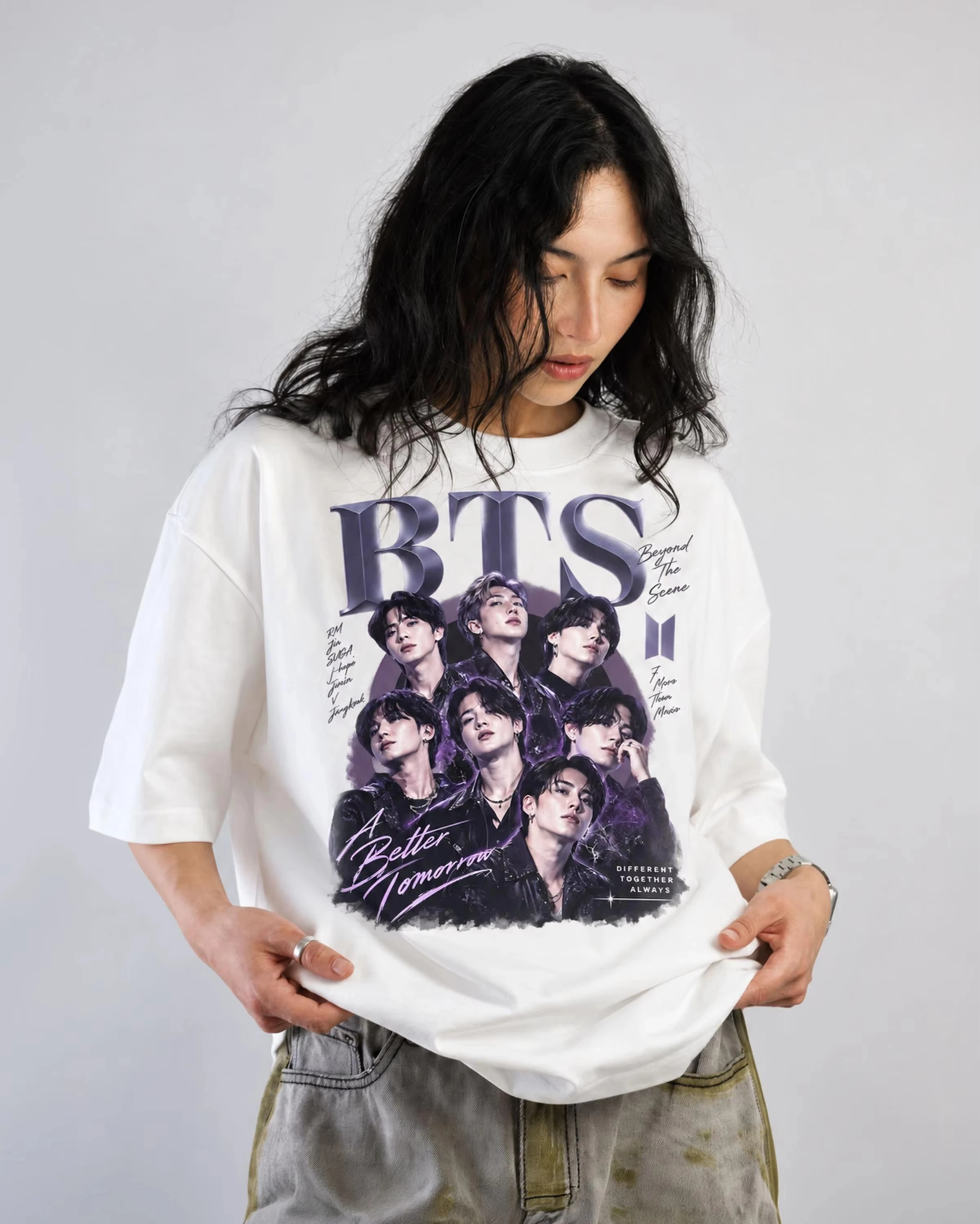 BTS Bangtan Boys ARMY T Shirt Unisex Short Sleeve Kpop Concert Fan Trendy Streetwear Music Festival T Shirt Ins Y2k